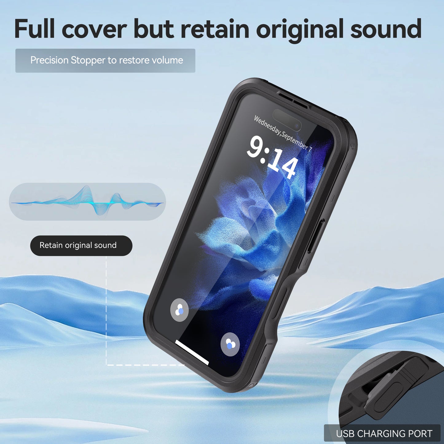 Ultra Thin IP68 Waterproof iPhone 16 Case Bumper