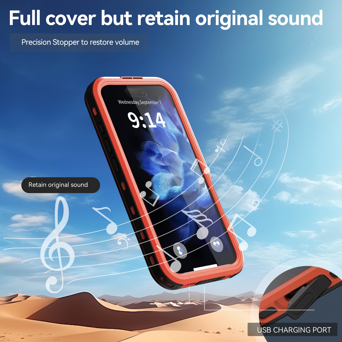 Ultra Thin IP68 Waterproof iPhone 16 Pro Case Bumper