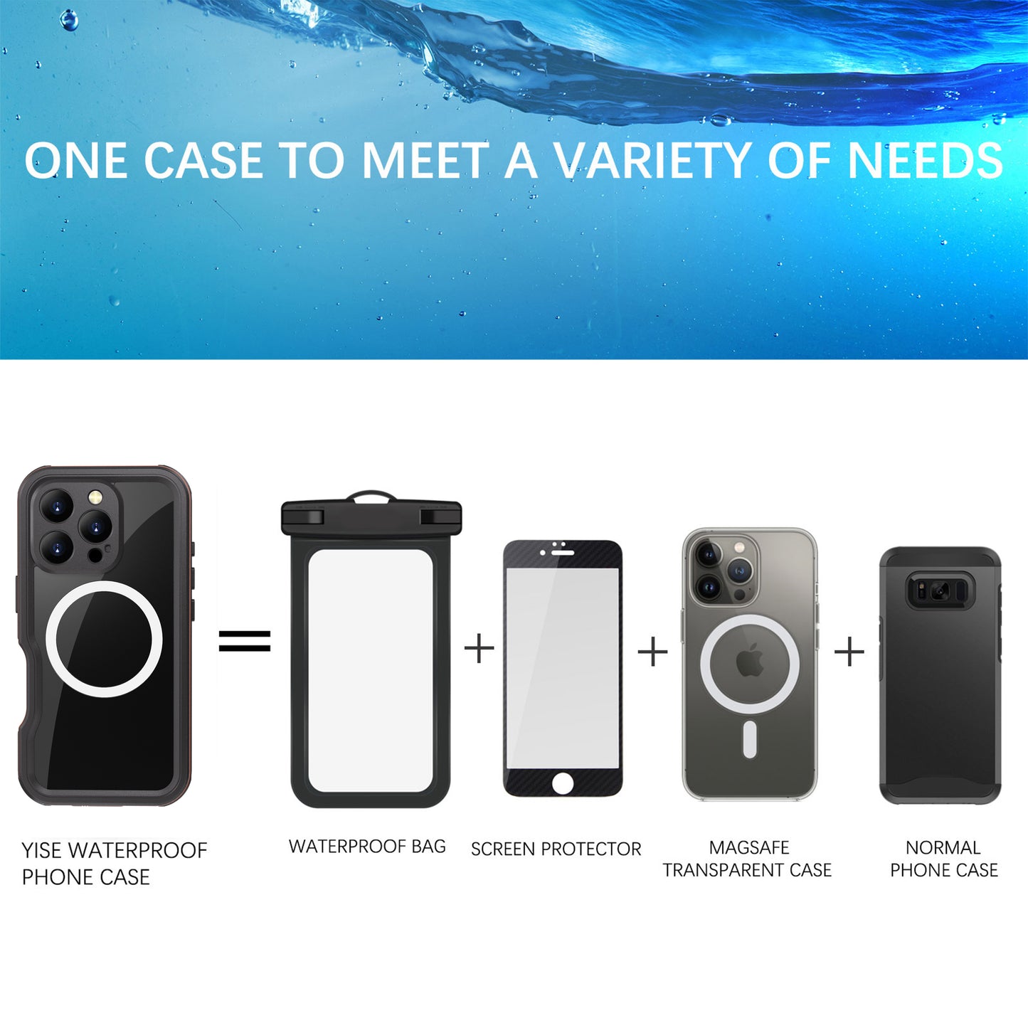 Ultra Thin IP68 Waterproof iPhone 16 Pro Case Bumper