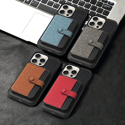 Assorted Colors Leather Apple iPhone 14 Case Card Holder