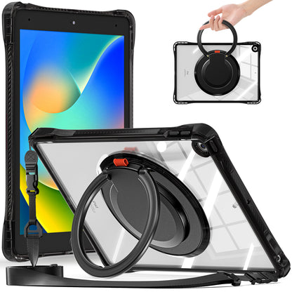 Defense Hook Stand iPad 9 Case Transparent Rotating