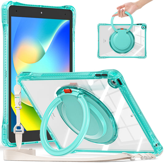 Defense Hook Stand iPad 9 Case Transparent Rotating