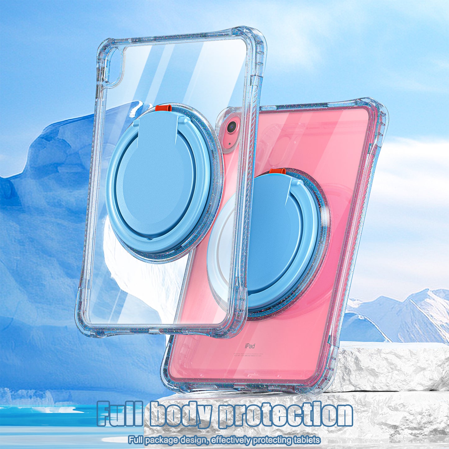 Defense Hook Stand iPad 10 Case Transparent Rotating