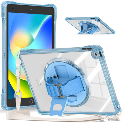 Defense Hand Strap iPad 8 Case Form-fitted Transparent