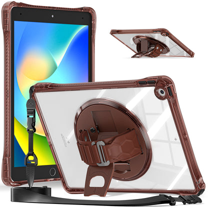 Defense Hand Strap iPad 8 Case Form-fitted Transparent