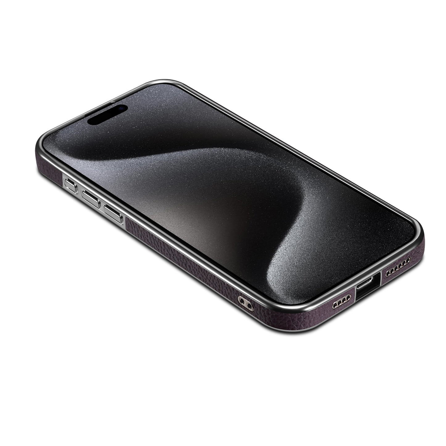 Lichi Leather Chrome Magnetic Apple iPhone 12 Pro Case Magsafe