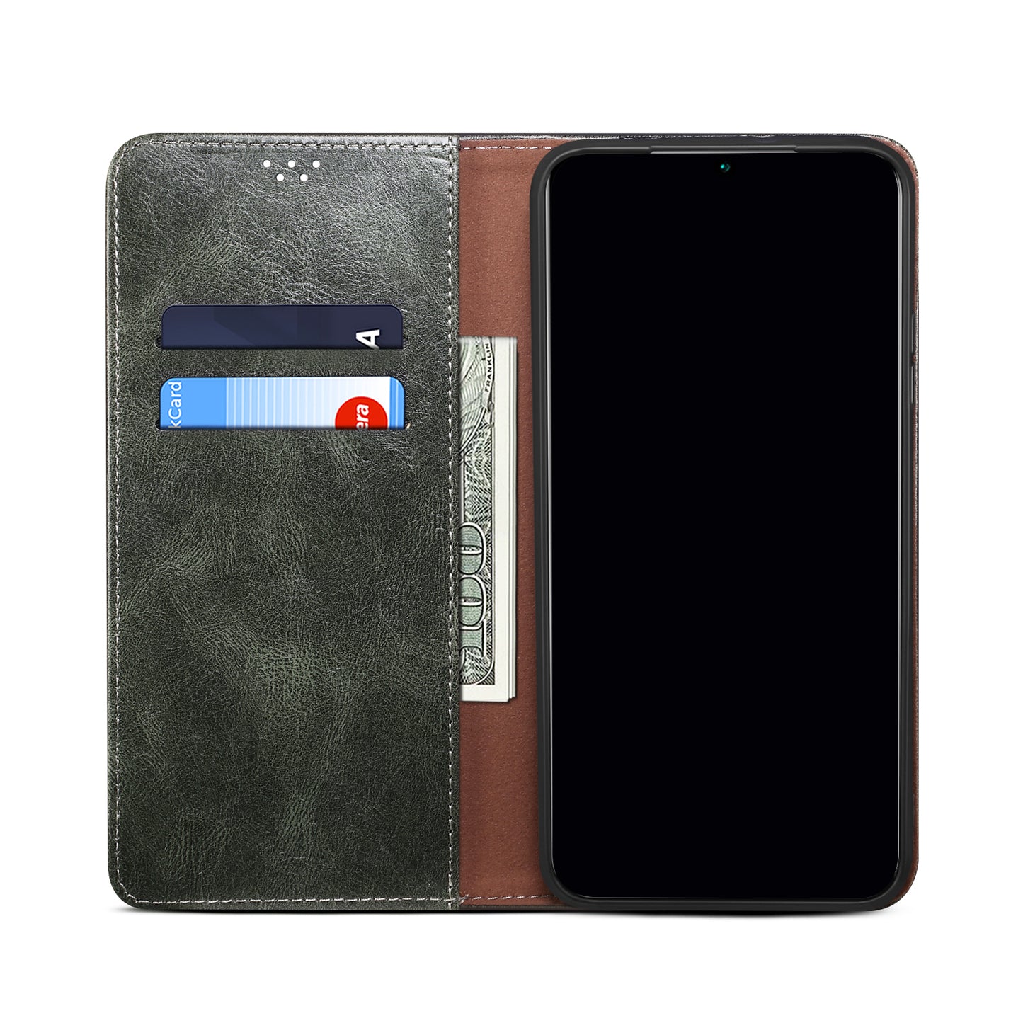 Oil Wax Leather Wallet Stand Google Pixel 8A Case Magnetic Slim