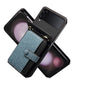 Assorted Colors Leather Samsung Galaxy Z Flip4 Case Card Holder