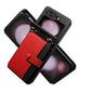 Assorted Colors Leather Samsung Galaxy Z Flip5 Case Card Holder