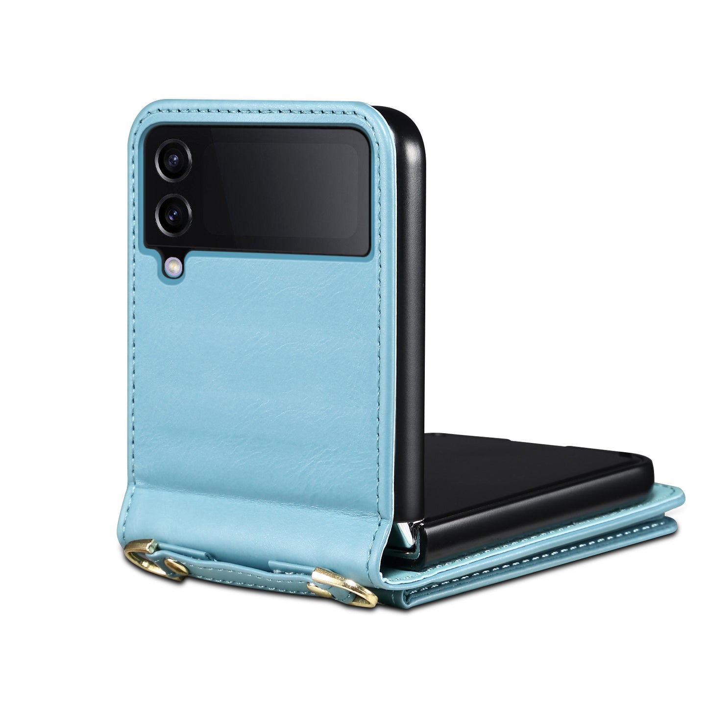 Interstellar Expanse Galaxy Z Flip3 Case Flip with Shoulder Strap