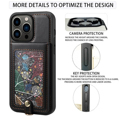 Interstellar Expanse iPhone 15 Pro Max Case Flip with Shoulder Strap