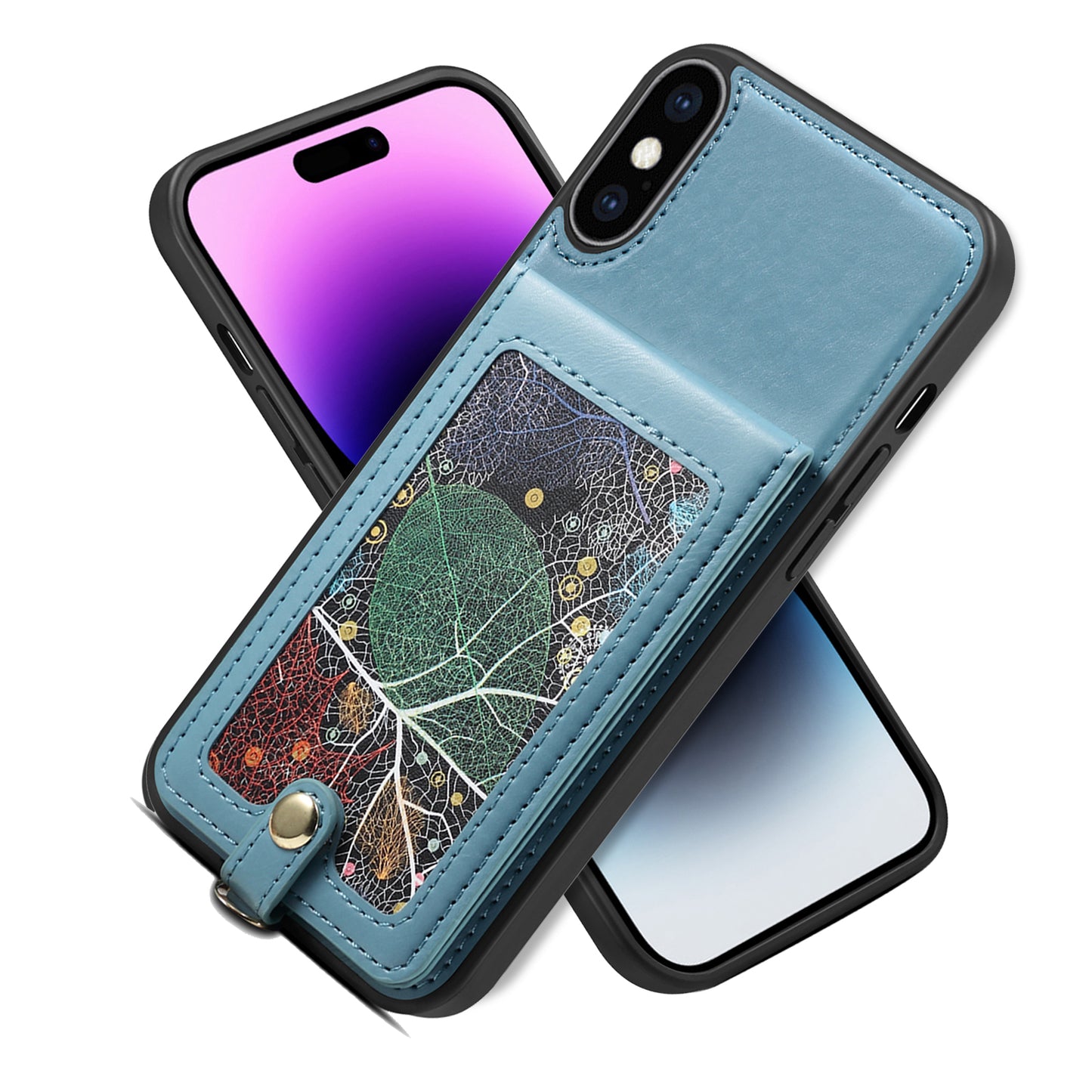 Interstellar Expanse Apple iPhone Xs Case Flip with Shoulder Strap