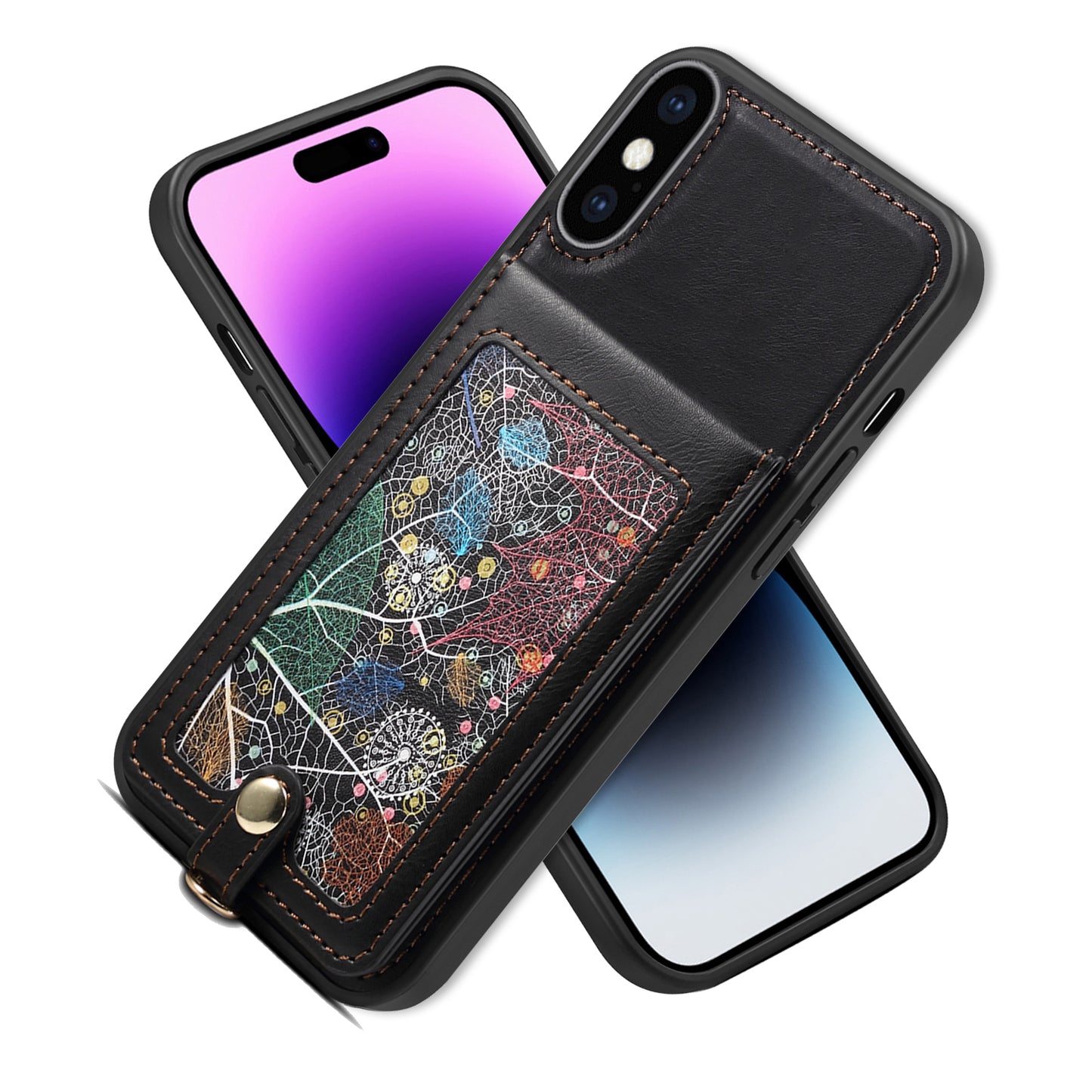 Interstellar Expanse Apple iPhone Xs Case Flip with Shoulder Strap