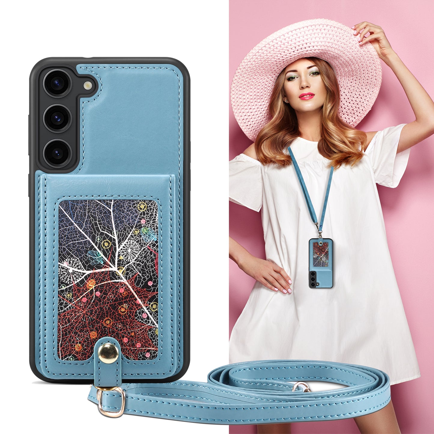 Interstellar Expanse Samsung Galaxy S23+ Case Flip with Shoulder Strap