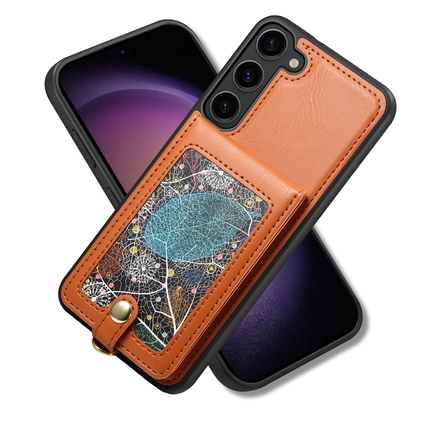 Interstellar Expanse Galaxy S24 Ultra Case Flip with Shoulder Strap