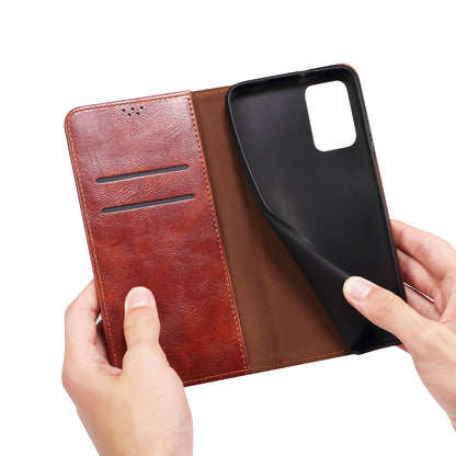 Oil Wax Leather Wallet Stand Galaxy S24 Ultra Case Magnetic Slim