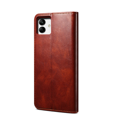 Oil Wax Leather Wallet Stand Samsung Galaxy A04 Case Magnetic Slim