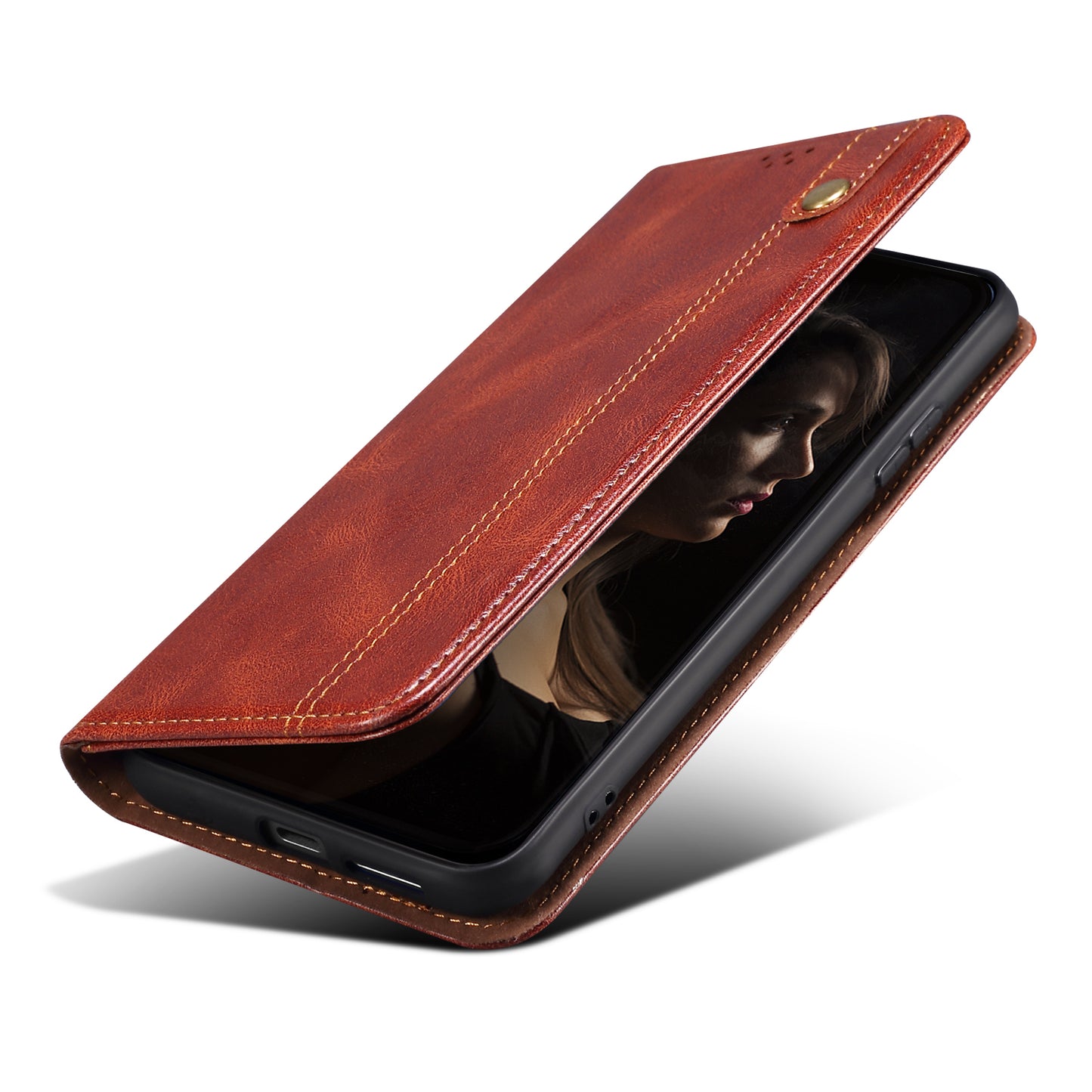 Oil Wax Leather Wallet Stand Samsung Galaxy A04 Case Magnetic Slim