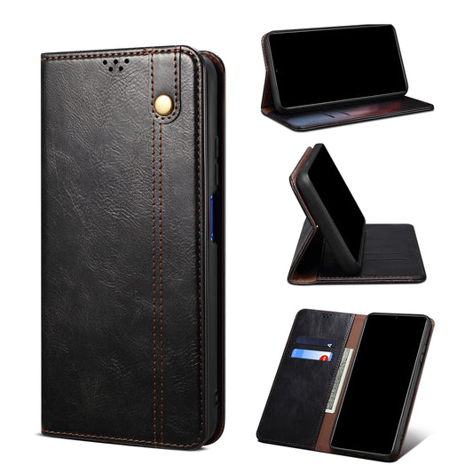 Oil Wax Leather Wallet Stand Samsung Galaxy A04e Case Magnetic Slim