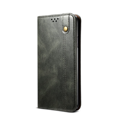 Oil Wax Leather Wallet Stand Samsung Galaxy A12 Case Magnetic Slim