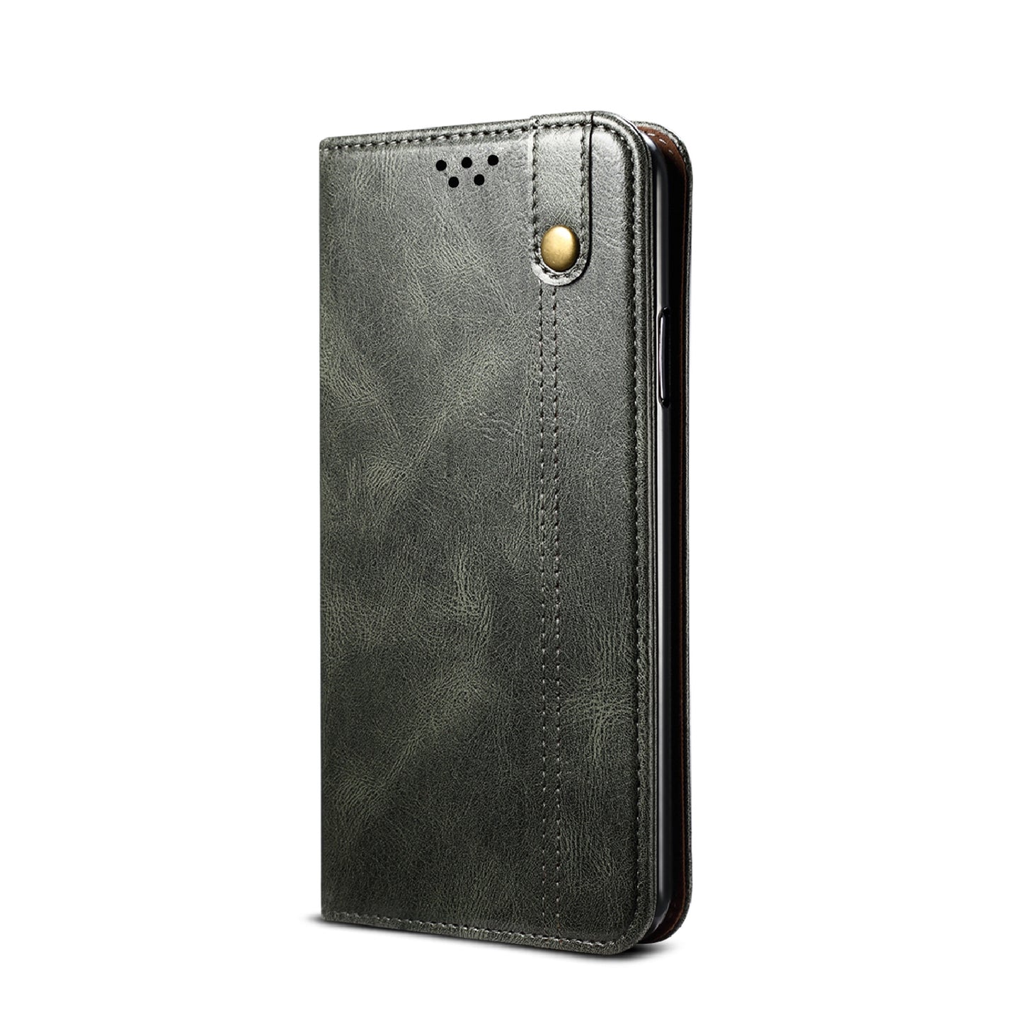 Oil Wax Leather Wallet Stand Samsung Galaxy A50 Case Magnetic Slim