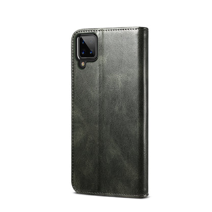 Oil Wax Leather Wallet Stand Samsung Galaxy A50 Case Magnetic Slim