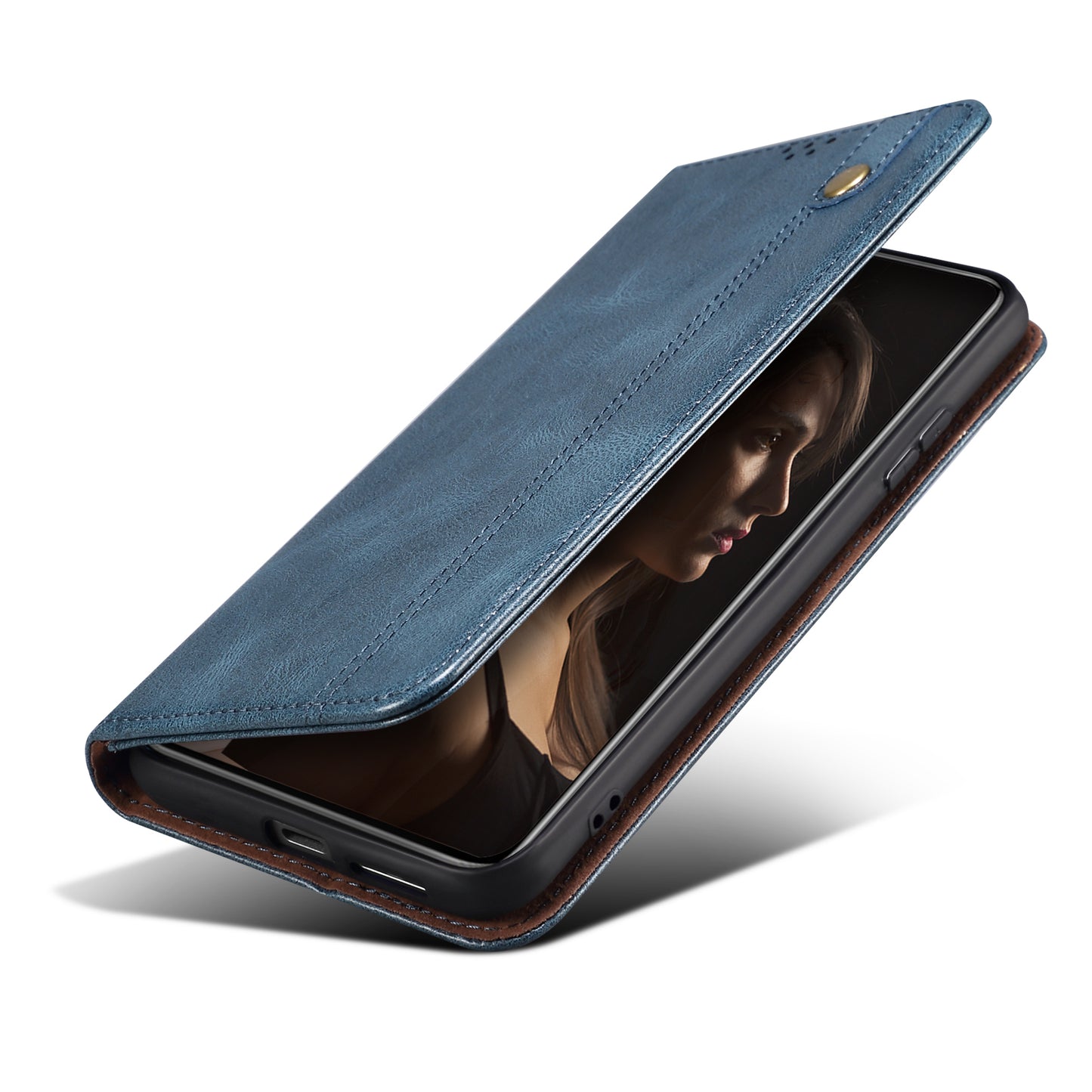 Oil Wax Leather Wallet Stand Samsung Galaxy A13 Case Magnetic Slim