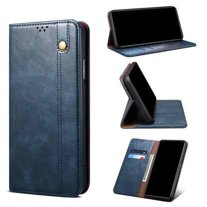 Oil Wax Leather Wallet Stand Samsung Galaxy A50s Case Magnetic Slim