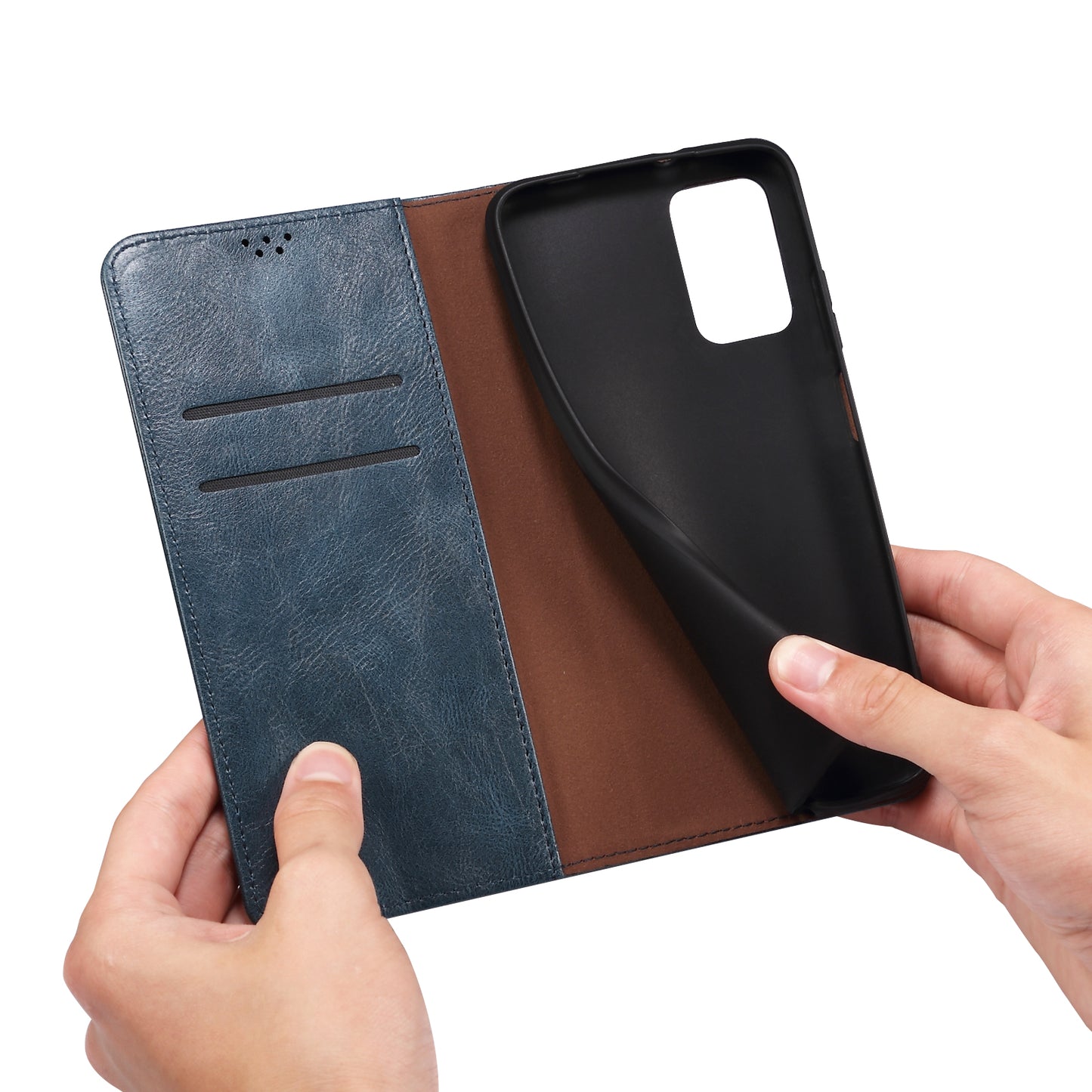 Oil Wax Leather Wallet Stand Samsung Galaxy A50s Case Magnetic Slim