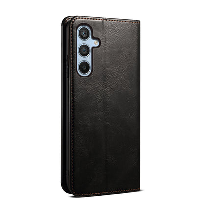 Oil Wax Leather Wallet Stand Samsung Galaxy A15 Case Magnetic Slim