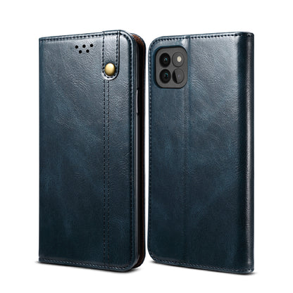 Oil Wax Leather Wallet Stand Samsung Galaxy A22s Case Magnetic Slim