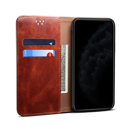 Oil Wax Leather Wallet Stand Samsung Galaxy A22s Case Magnetic Slim