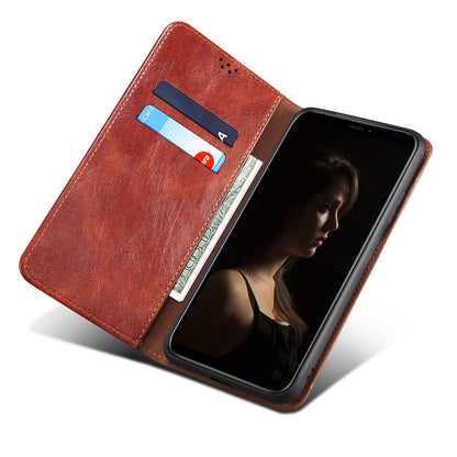 Oil Wax Leather Wallet Stand Samsung Galaxy A23 Case Magnetic Slim