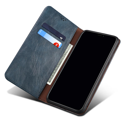 Oil Wax Leather Wallet Stand Samsung Galaxy A35 Case Magnetic Slim