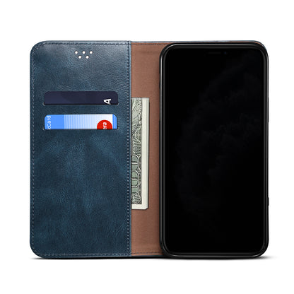 Oil Wax Leather Wallet Stand Samsung Galaxy A42 Case Magnetic Slim