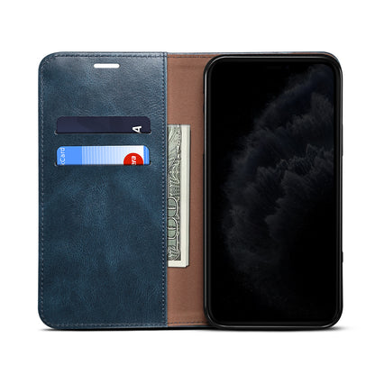 Oil Wax Leather Wallet Stand Apple iPhone 6 Plus Case Magnetic Slim