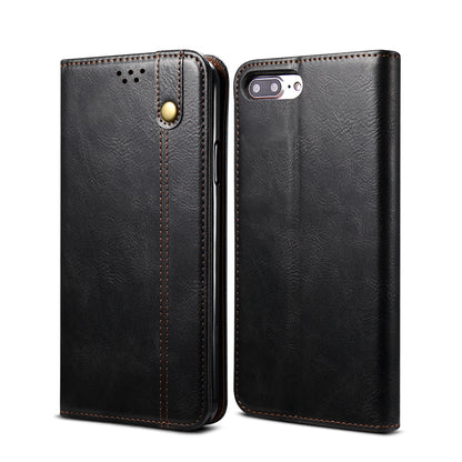 Oil Wax Leather Wallet Stand Apple iPhone 6 Plus Case Magnetic Slim