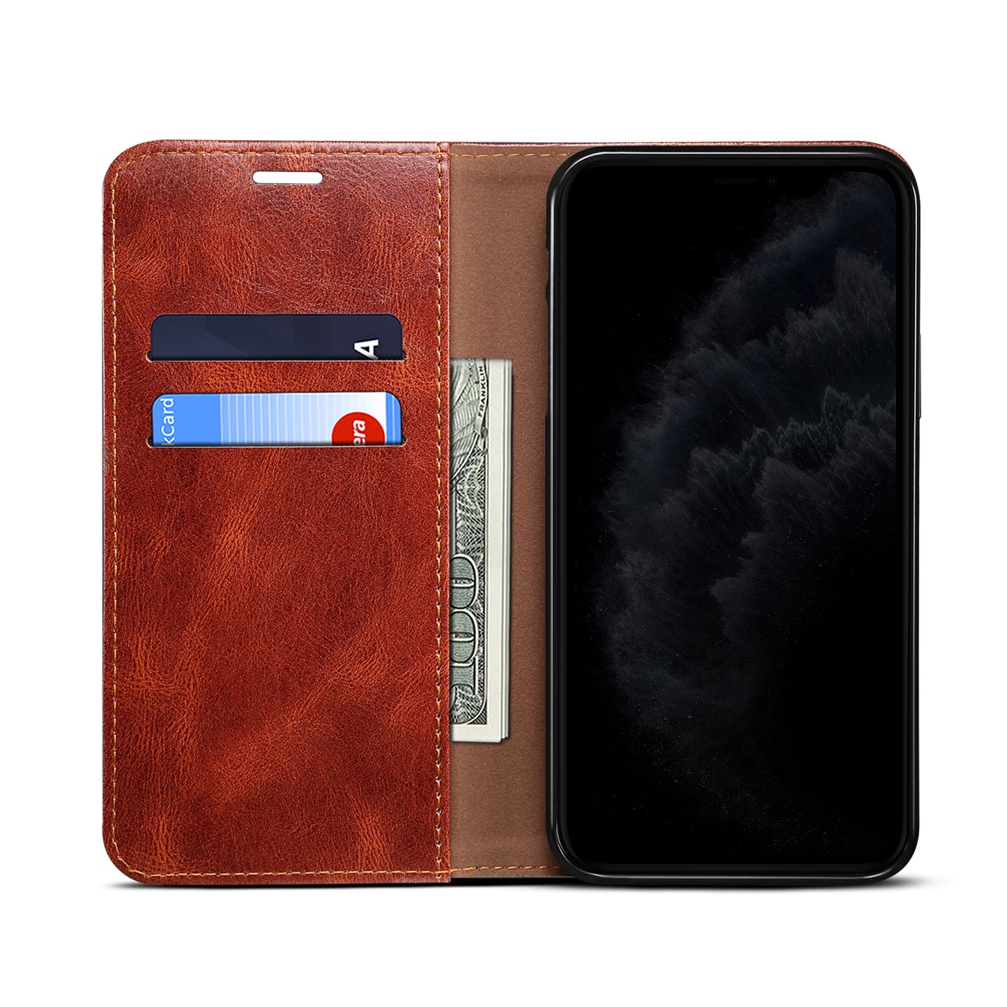 Oil Wax Leather Wallet Stand Apple iPhone 6 Case Magnetic Slim