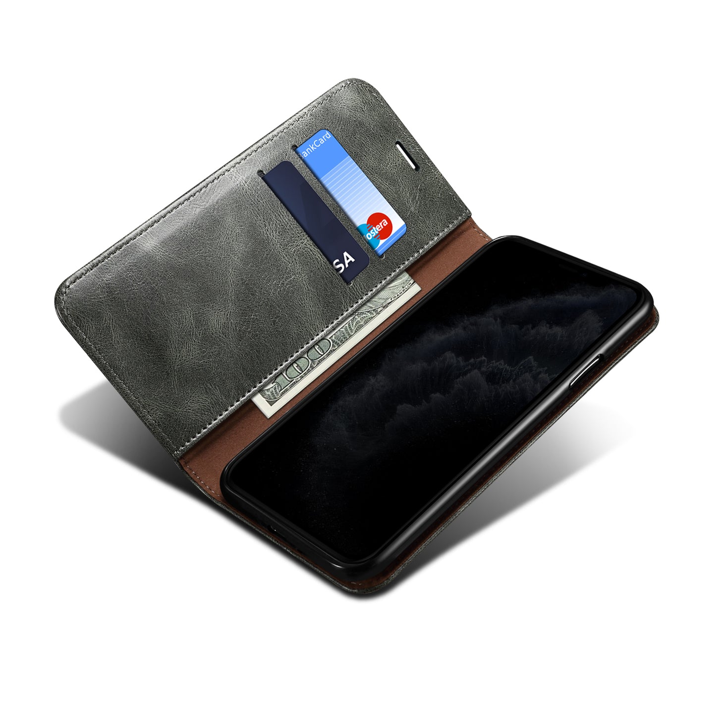 Oil Wax Leather Wallet Stand Samsung Galaxy S20 Case Magnetic Slim