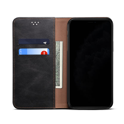 Oil Wax Leather Wallet Stand Samsung Galaxy S21 FE Case Magnetic Slim