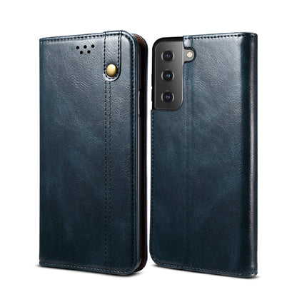 Oil Wax Leather Wallet Stand Samsung Galaxy S22 Case Magnetic Slim