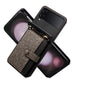 Assorted Colors Leather Samsung Galaxy Z Flip3 Case Card Holder