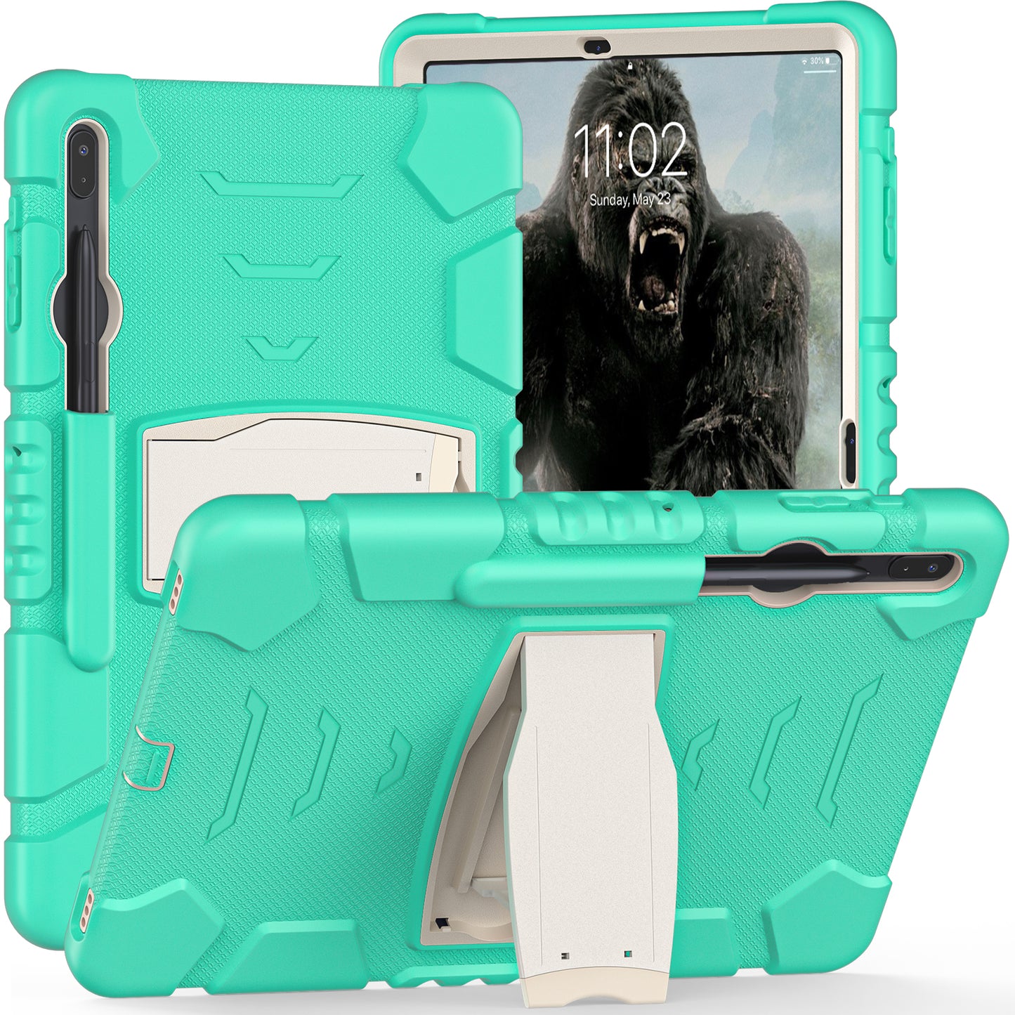 Gorilla King Kong Galaxy Tab S9 FE+ Case Stand Triple Protection