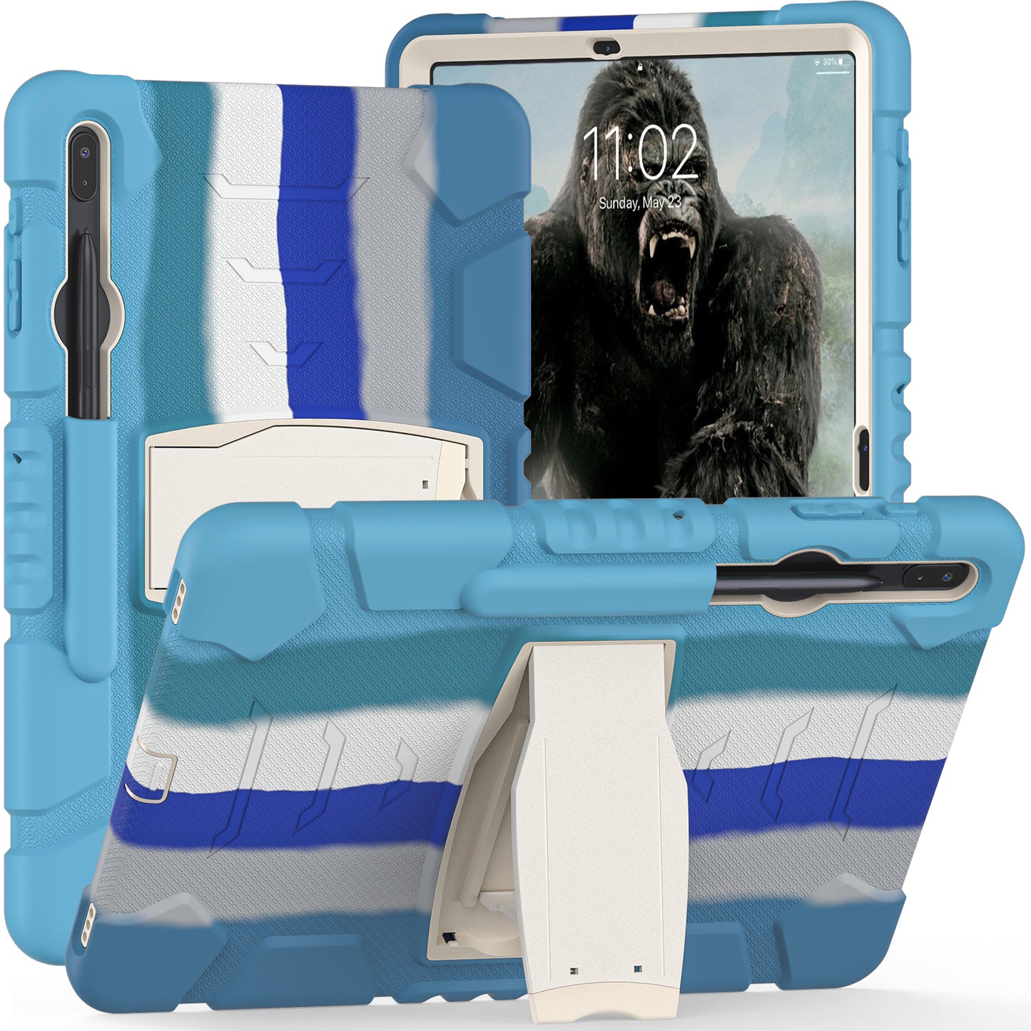 Gorilla King Kong Galaxy Tab S9 FE+ Case Stand Triple Protection