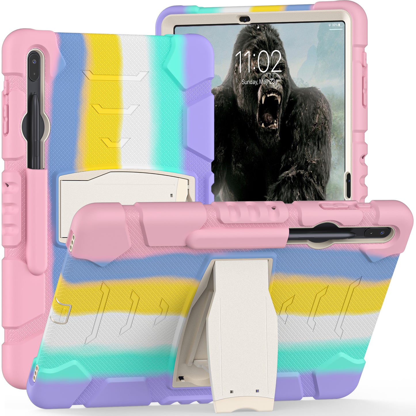 Gorilla King Kong Galaxy Tab S8 Case Stand Triple Protection