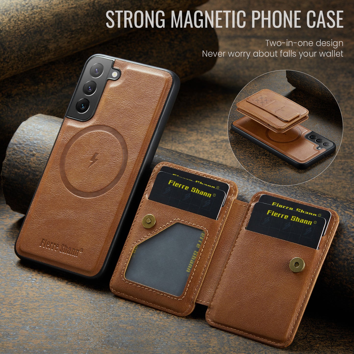 Magnetic 2-in-1 Card Holder Galaxy S22+ Case Stand