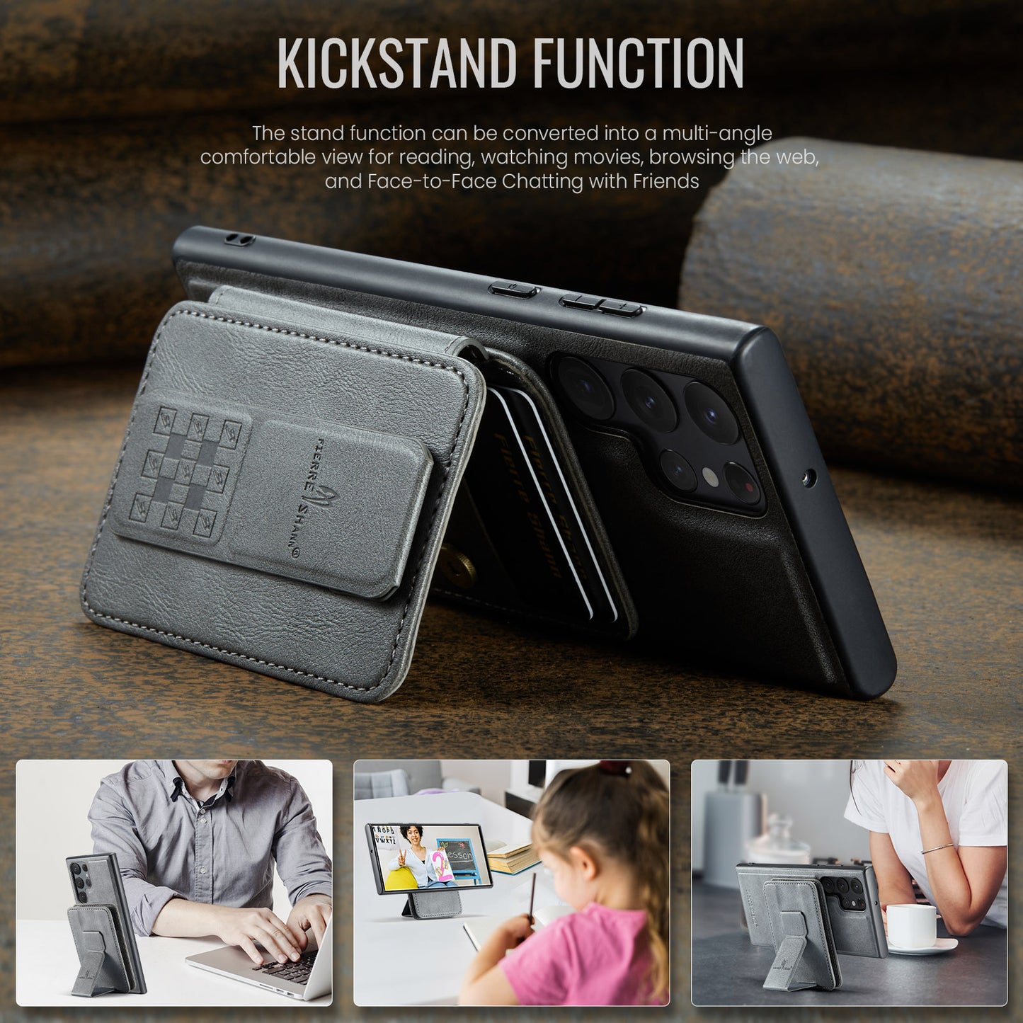 Magnetic 2-in-1 Card Holder Galaxy S22 Ultra Case Stand