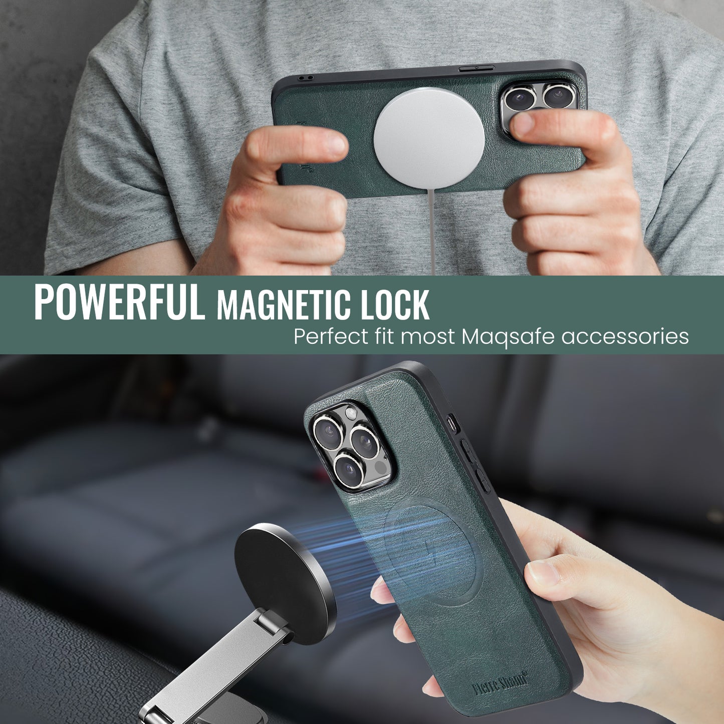 Magnetic 2-in-1 Card Holder iPhone 15 Pro Max Case Stand