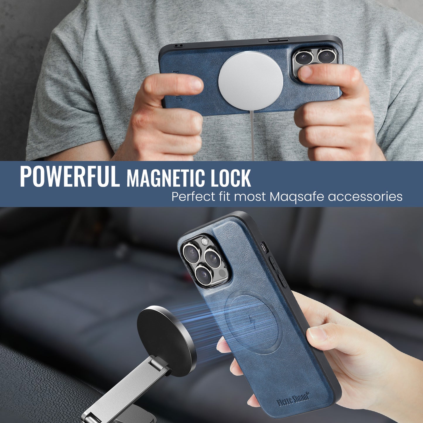 Magnetic 2-in-1 Card Holder iPhone 16 Pro Case Stand