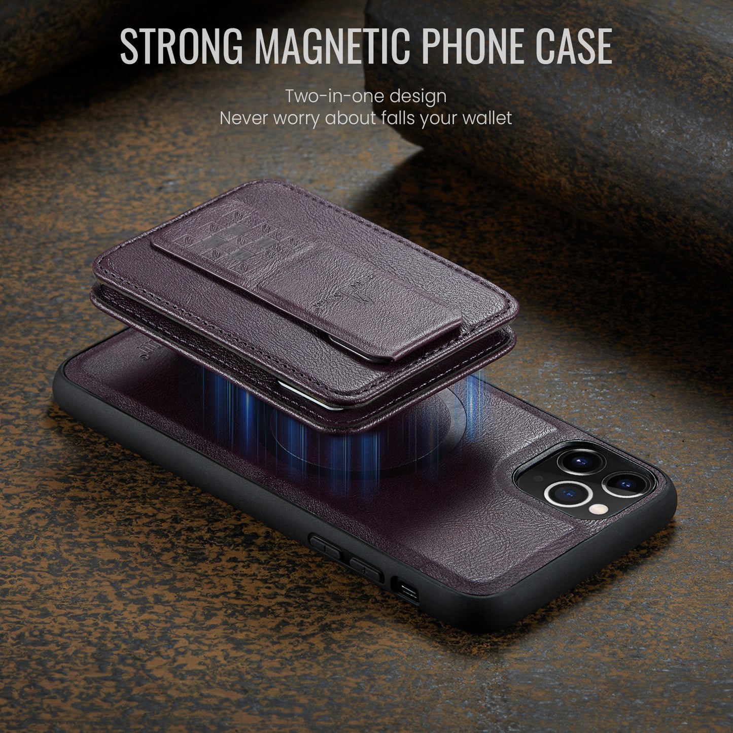 Magnetic 2-in-1 Card Holder iPhone 13 Pro Case Stand